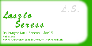 laszlo seress business card